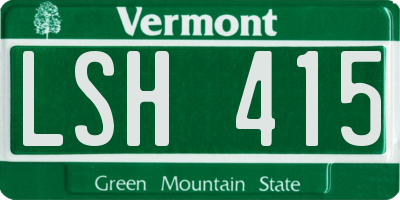 VT license plate LSH415