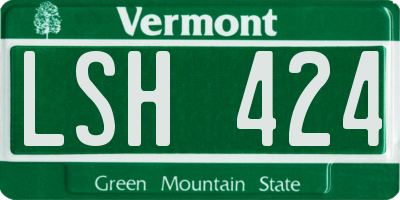 VT license plate LSH424