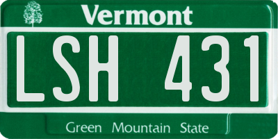 VT license plate LSH431