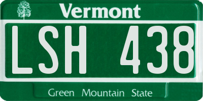 VT license plate LSH438