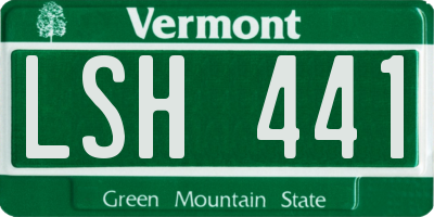 VT license plate LSH441