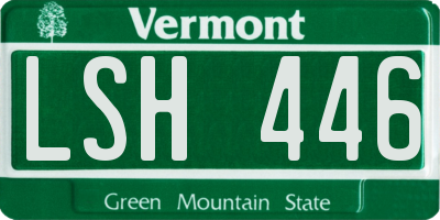 VT license plate LSH446