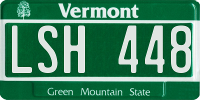 VT license plate LSH448