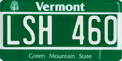 VT license plate LSH460