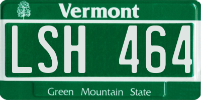 VT license plate LSH464