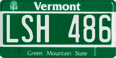 VT license plate LSH486