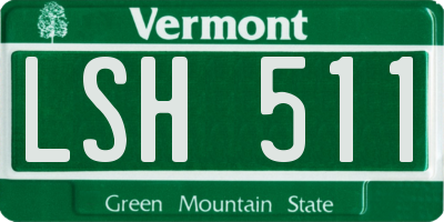 VT license plate LSH511