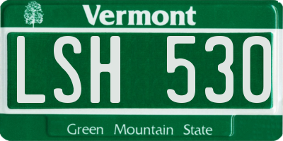 VT license plate LSH530