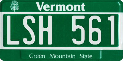 VT license plate LSH561
