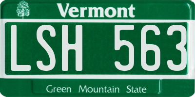 VT license plate LSH563