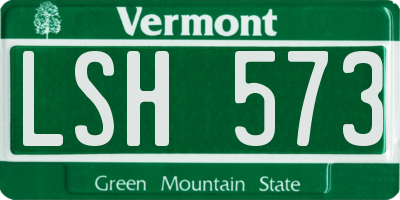 VT license plate LSH573