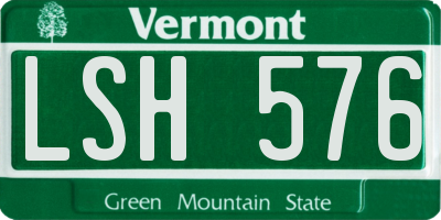 VT license plate LSH576