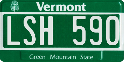 VT license plate LSH590