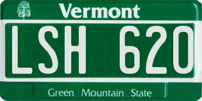 VT license plate LSH620