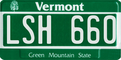 VT license plate LSH660