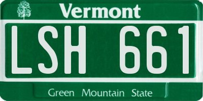VT license plate LSH661