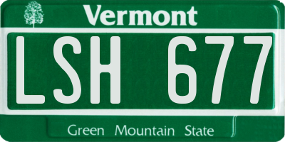 VT license plate LSH677