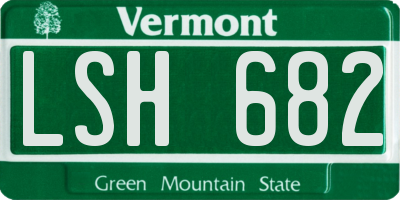VT license plate LSH682