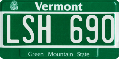 VT license plate LSH690