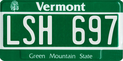 VT license plate LSH697