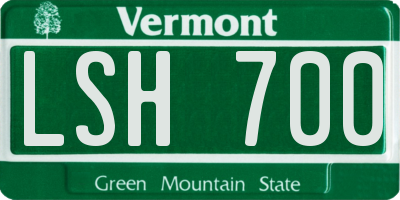 VT license plate LSH700