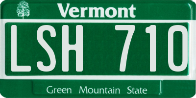 VT license plate LSH710