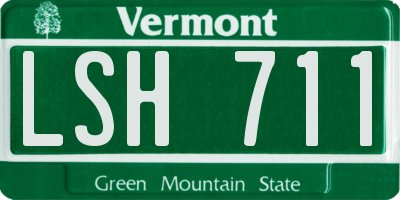 VT license plate LSH711