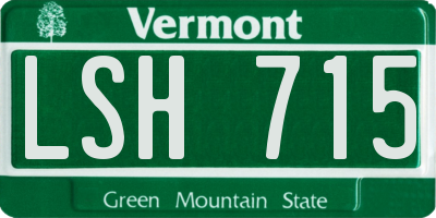 VT license plate LSH715