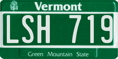VT license plate LSH719