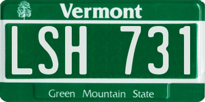 VT license plate LSH731