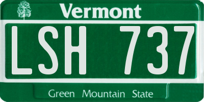 VT license plate LSH737