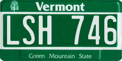 VT license plate LSH746