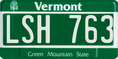 VT license plate LSH763