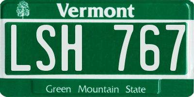 VT license plate LSH767
