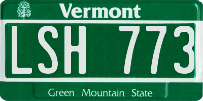 VT license plate LSH773