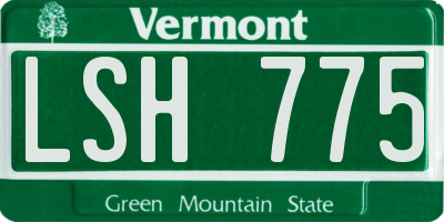VT license plate LSH775