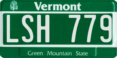 VT license plate LSH779