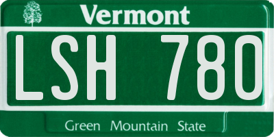 VT license plate LSH780