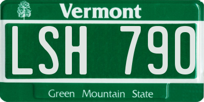 VT license plate LSH790