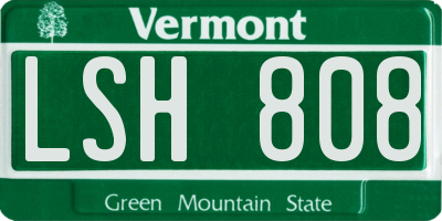 VT license plate LSH808
