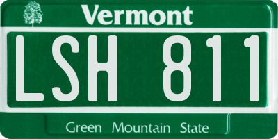 VT license plate LSH811