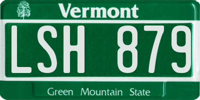 VT license plate LSH879