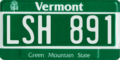 VT license plate LSH891