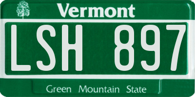 VT license plate LSH897