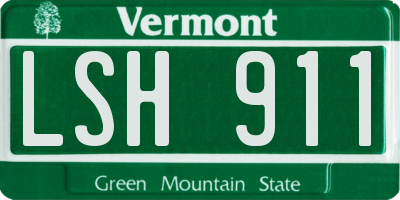 VT license plate LSH911