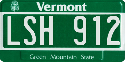 VT license plate LSH912