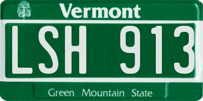 VT license plate LSH913
