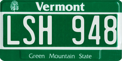 VT license plate LSH948