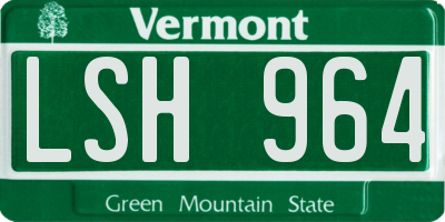 VT license plate LSH964