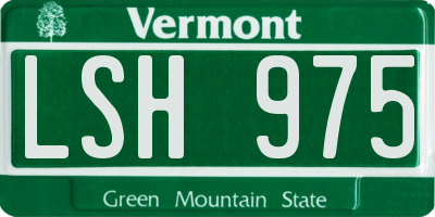 VT license plate LSH975